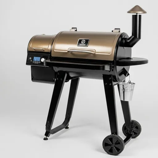 Z GRILLSZPG-450A2 Wood Pellet Grill & Smoker, PID V3.0 Controller, 459 Sq in Cook Area, Foldable Shelf&Side Shelf, Meat Probe, Rain Cover, 8 in 1 BBQ Grill Outd