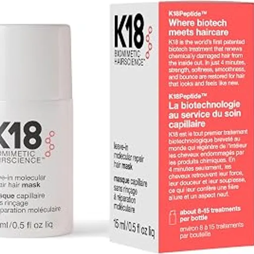 K18 Leave-In Molecular Repair Hair Mask - Peptide Hair Treatment Mask for Bleach, Color, Chemical + Heat Damaged Strands - Immediate + Lasting Damage Reversal i
