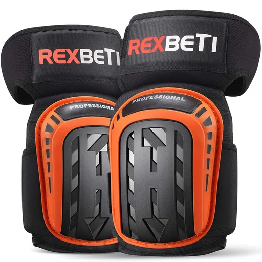 REXBETI Knee Pads for Men, Anti-slip Construction Gel Knee Pads for Work