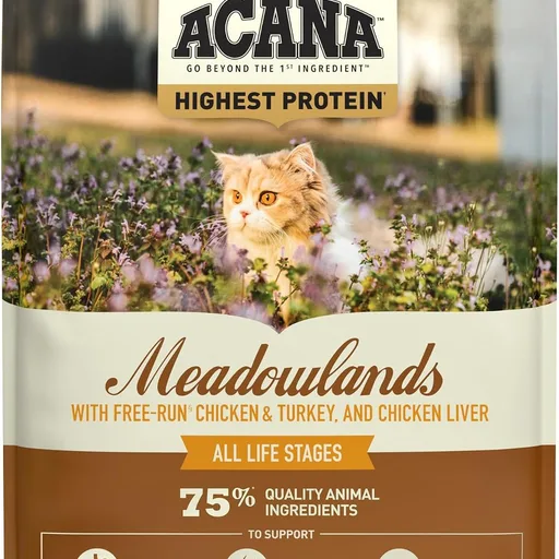 ACANA Grain-Free Dry Cat Food Meadowlands Recipe 10lb Bag