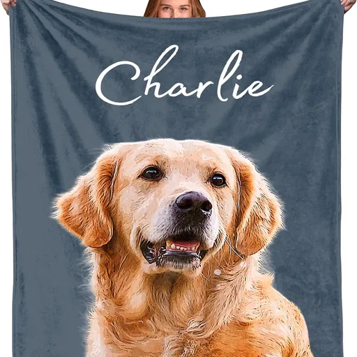 Custom Dog Face Blanket