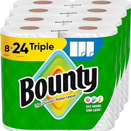 Bounty Select-A-Size Paper Towels, White, 8 Triple Rolls = 24 Regular Roll