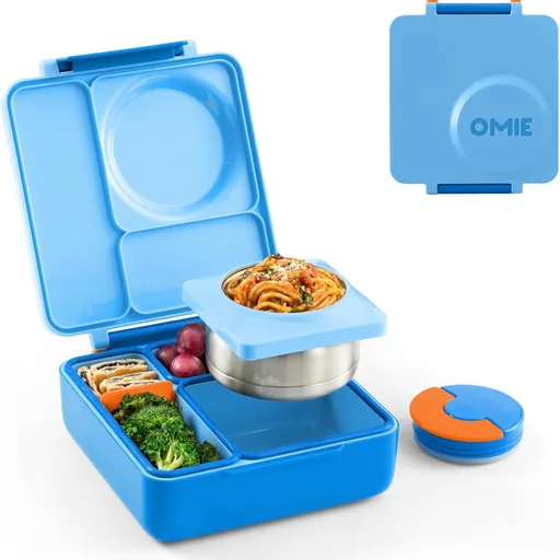 OmieBox Kids Insulated Leakproof Bento Lunch Box with Food Jar