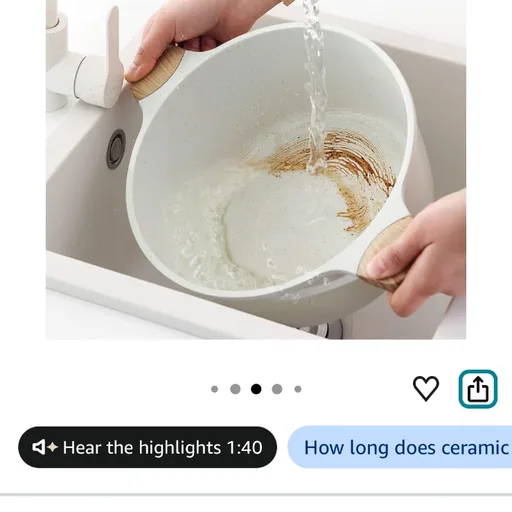SENSARTE Ceramic Cookware Set