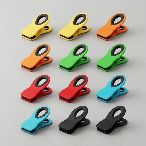 12 Pack Chip Clips Bag Clips, Magnetic Bag Clip for Food Storage | Heavy duty, plastic food clip for chips, snack, kitchen, refrigerator, garden, sewing, fabric, clothes pins
