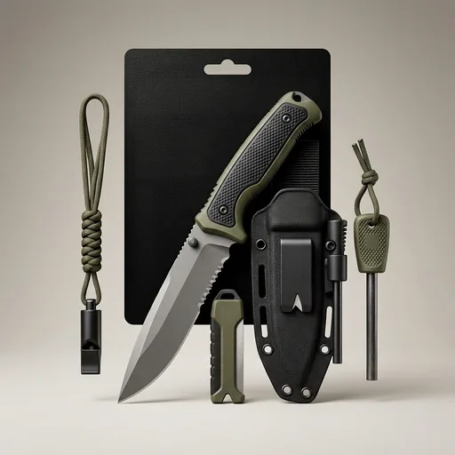 Gerber Ultimate Fixed Blade Knife w/Sheath, Knife Sharpener, Ferro Rod