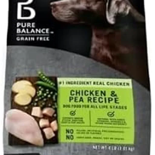 Pure Balance Grain-Free Chicken and Pea Recipe Dry Dog Food, 4 lbs