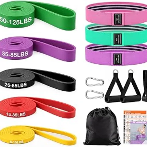 5-Level Resistance Bands for Working Out, 3-Band Set for Legs and Glutes