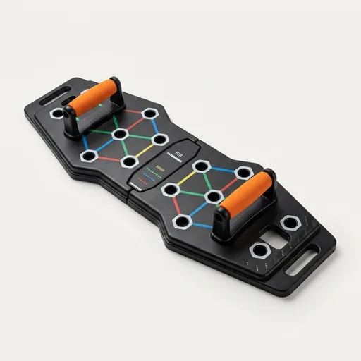 Push Up Board for Full Body Workout at Home - Portable, Joint Friendly, Fun & Motivating Home Workout Equipment with QR Code Guided Workouts - Ideal for Men, Wo