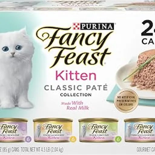 Purina Fancy Feast Wet Kitten Food Variety Pack, 3 oz cans, 24-Pack