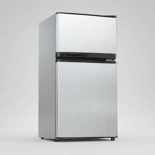 Tehanld 3.6 Cu.Ft Double Door Mini Fridge with Freezer, Compact Refrigerator with Removable Shelves, Low Noise Small Fridge for Dorm, Bedroom, Office and Apartment, Sliver