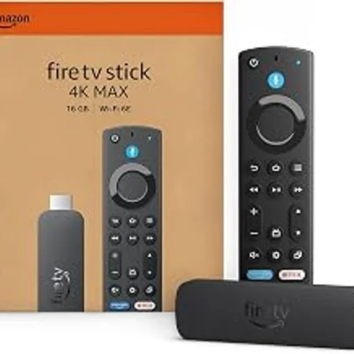AmazonFire TV Stick 4K Max (newest model), streaming device, with AI-powered Fire TV Search, supports Wi-Fi 6E, free & live TV without cable or satellite, find