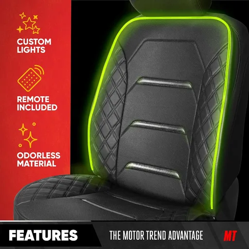 Motor Trend RGB LED Car Seat Protector