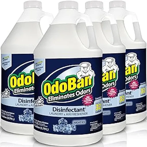 OdoBanDisinfectant Concentrate and Odor Eliminator, Made in the USA, Night Ice Scent, 4 Gallons