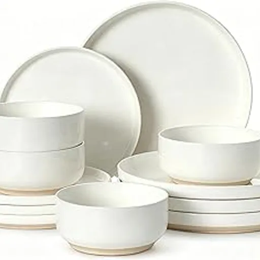 Umite Chef Dinnerware Set for 4, 12 Pieces Plates and Bowls Set
