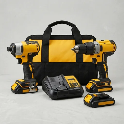 DEWALT 20V MAX Cordless Drill and Impact Driver, Power Tool Combo Kit , Includes 2 Batteries, Charger and Bag (DCK240C2)