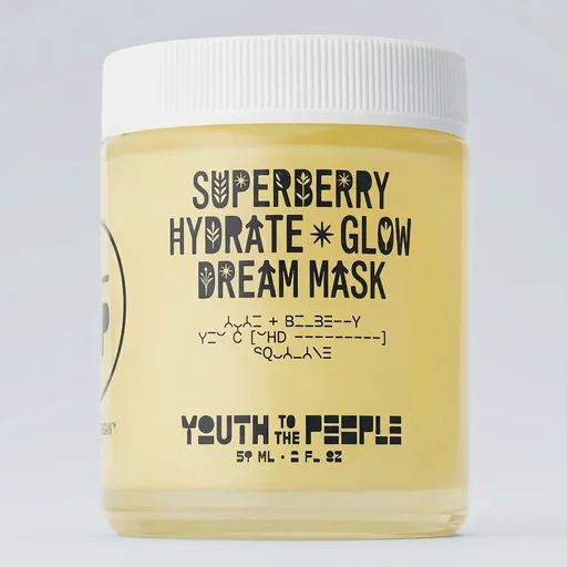 Youth To The People Superberry Dream Mask - Hydrate + Glow Face Moisturizer | Vitamin C Brightening Night Cream - Antioxidant-Rich Hydration, Radiant Glow, For Dry/Dull Skin, Uneven Tone, Non-comedogenic