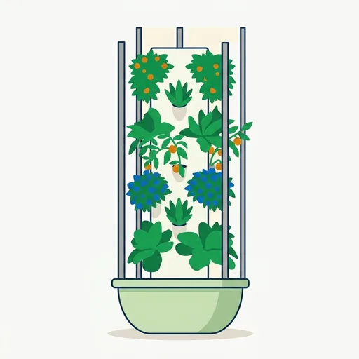 BAOSHISHAN 7 Layer 28 Pods Hydroponic Growing Tower with Foldable LED Light | Durable ABS Space-Saving Tower, Smart Water Circulation, Year-Round Indoor Veggies, Herbs & Fruits, Beginner-Friendly Kit