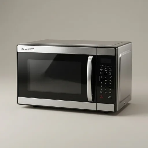 Hamiilton 1.1 Cu ft Countertop Microwave Oven in Stainless Steel, Sensor Cook