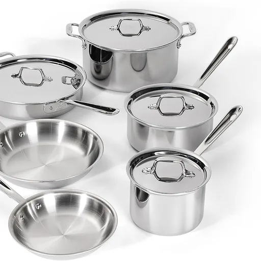 All-Clad D3® Stainless Steel Cookware Set, 10-Piece, Made in the USA