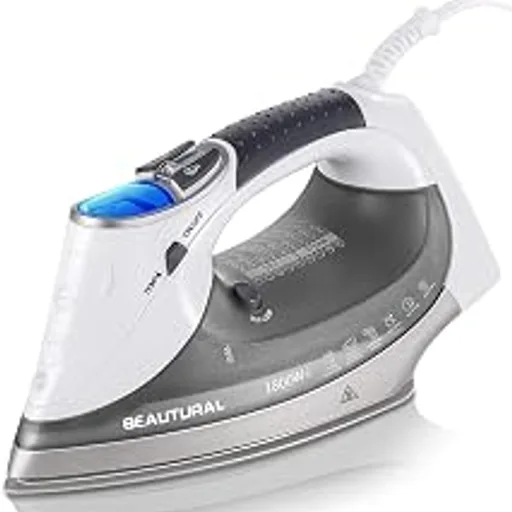 BEAUTURAL 1800 Watts Steam Iron with Digital LCD Screen, 3-Way Auto Shutoff
