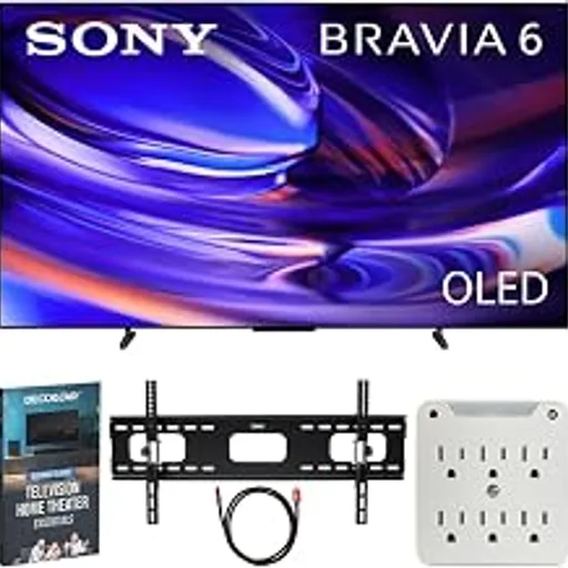 Sony77 Inch BRAVIA 6 OLED 4K HDR Smart Google TV with Accessories Bundle