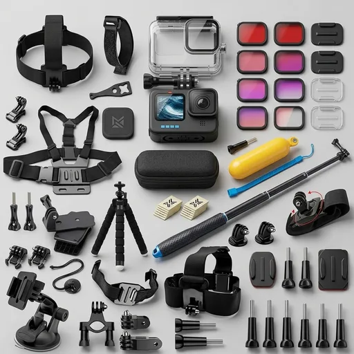 Accessories Kit for Gopro Hero 13 Black Accessory Bundle Waterproof Housing Case Filter Silicone Protector Lens Screen Tempered Glass Head Chest Strap Mount Set for Gopro13 HERO13