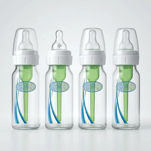 Dr. Brown's Anti-Colic Options+ Narrow Glass Baby Bottle, 2 oz, 4-Pack
