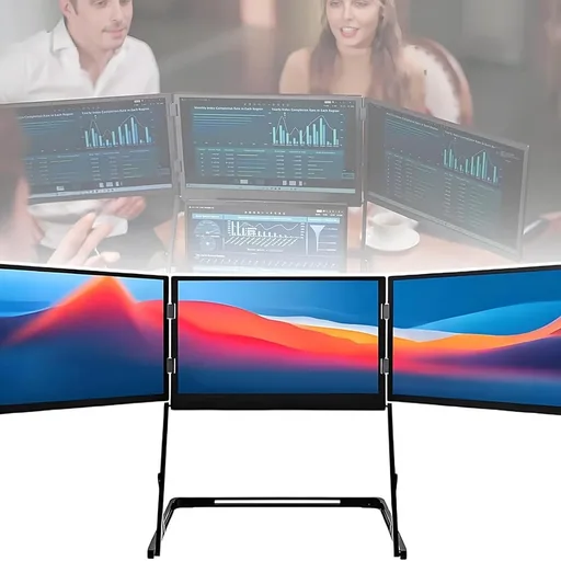 15.6" Laptop Screen Extender, FHD 1080p, Type C/HDMI/USB-C, 360° Rotation and Adjustable Viewing Angles, Compatible with Window and Mac.
