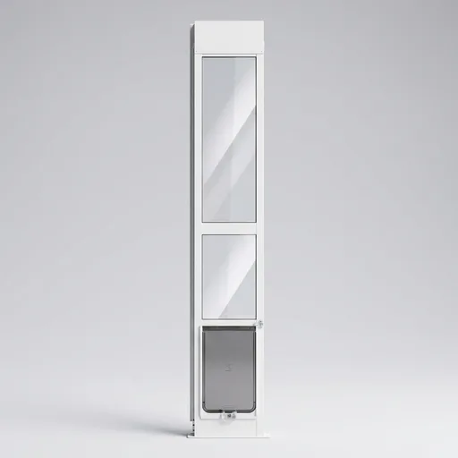 Dog Door for Sliding Glass Door, Adjustable Height 75 4/5" to 80 3/10" Sliding Door Pet Door Insert, Suitable for Dogs Up to 75 lbs, L