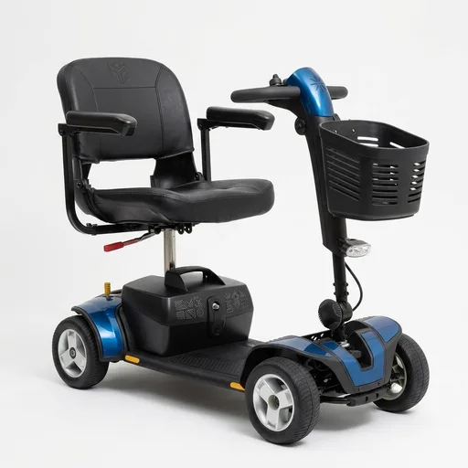 Pride Mobility Go-Go Sport 4-Wheel Electric Mobility Scooter for Adults with Free Challenger Mobility Accessory