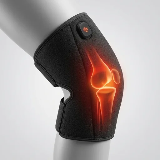 Heated Knee Brace, Cordless Knee Heating Pad for Arthritis, 3 Temperature Modes Knee Warmer, 3000mAh Battery Operated Knee Wrap for Men Women Seniors, Black(Single)