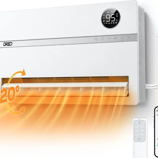 DREO Smart Wall Heater, 1500W Space Heater for Bedroom, White, FortPlug
