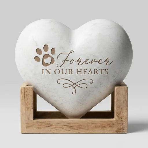 Pet Memorial Keepsake Gift, Forever in Our Hearts Pet Sympathy Gift, Personalized Pet Loss Gift, Dog Loss Gifts, Pet Memorial Heart Plaque