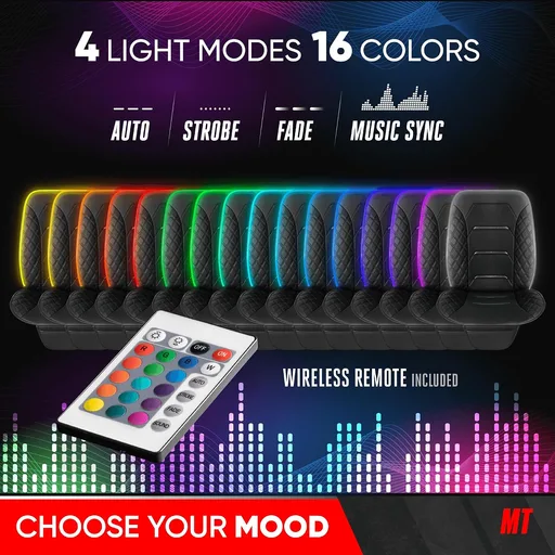 Motor Trend RGB LED Car Seat Protector