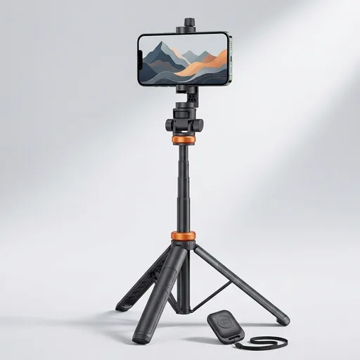 EUCOS 62" Phone Tripod, Tripod for iPhone & Selfie Stick with Remote, Extendable Cell Phone Stand & Ultimate Phone Holder, Solidest Phone Stand Compatible with iPhone/Android
