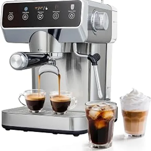 20 Bar Touchscreen Espresso Coffee Machine with Cold Brew