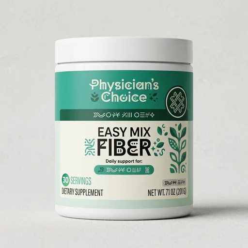 Physician's CHOICE Easy Mix Fiber for GLP-1 Support - No Grit & Sugar Free - Daily Prebiotic Soluble Fiber Powder Supplement - Digestive Health & Regularity - for Women and Men - Unflavored - 7.1oz
