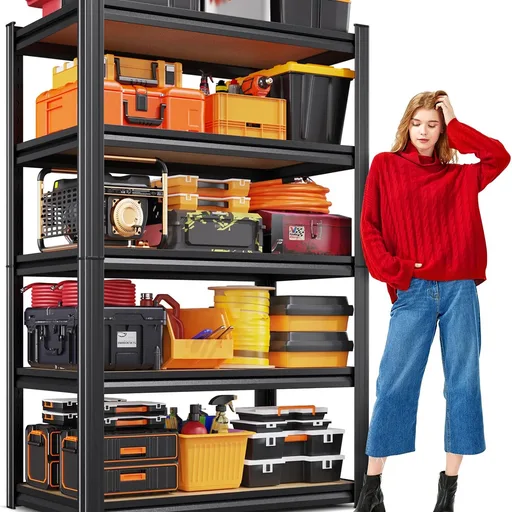 Storage shelves, Adjustable Garage Shelving,5-Tier Shelving Unit