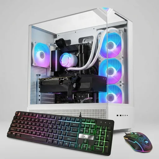 iBUYPOWER Element Gaming PC Desktop Computer AMD Ryzen 9 7900X CPU, NVIDIA GeForce RTX 5070 12GB GPU, 32GB DDR5 RGB 5200MHz RAM, 1TB NVMe SSD, Windows 11 Home, Gamer Keyboard and Mouse - EWA9N5702