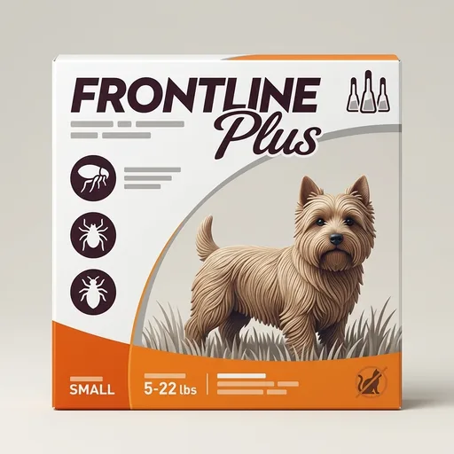FRONTLINE Plus Flea & Tick Spot Treatment for Small Breed Dogs 5-22 lbs. (Orange) Count of 3