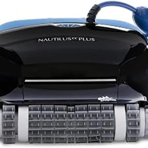DolphinAutomatic Robotic Pool Vacuum Cleaner, Wall Climbing Scrubber Brush, Smart Navigation, Ideal for In-Ground Pools up to 40FT in Length - Nautilus CC Plus