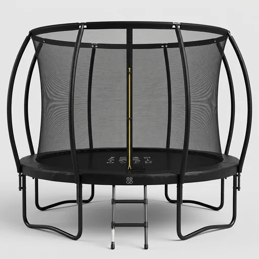 Jumpzylla Outdoor Trampoline with Net for Kids 8FT 10FT 12FT 14FT 15FT 16FT | ASTM-compliant trampoline with enclosure, non-slip ladder, rust-resistant galvanized steel frame, 8FT-16FT for kids & adults