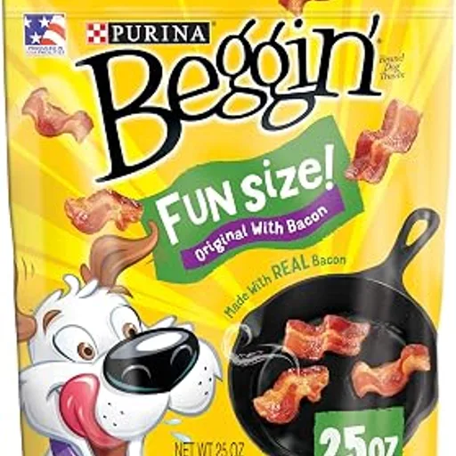 Purina Beggin' Fun Size Dog Treats, Original with Bacon, 25 oz Pouch