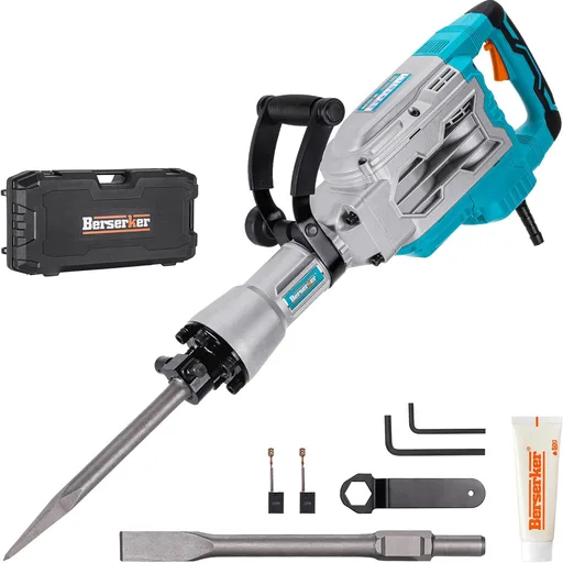 Berserker 1700W 30-Pound Demolition Jack Hammer 65F with 1-3/16" Hex,14Amp
