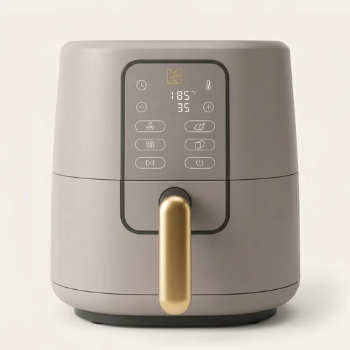 B - 3-Quart Digital Air Fryer, TurboCrisp Technology, 4 Presets, 170°F-400°F, Non-Stick, Dishwasher Safe, 1200 Watt. (PORCINI TAUPE)