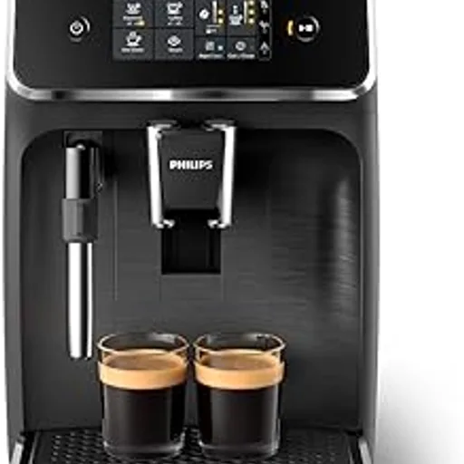 PHILIPS2200 Series Fully Automatic Espresso Machine, Classic Milk Frother, 2 Coffee Varieties, Intuitive Touch Display, 100% Ceramic Grinder, AquaClean Filter,