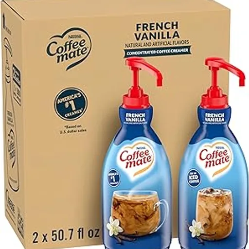 Nestle Coffee mate French Vanilla Non-Dairy Creamer Pump, 50.7 oz, 2-Pack