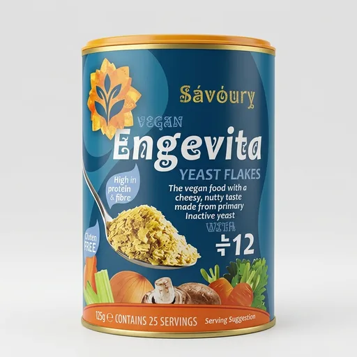 Engevita Yeast Flakes With Vitamin B12 125g (2 Pack)