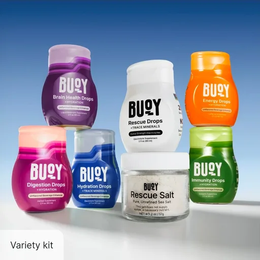 Buoy Electrolyte Drops | 120 Servings | No Sugar, No Sweeteners | 87+ Trace Minerals, Vitamins & Antioxidants | Subtle Mineral Taste | Hydration Supplement - Unflavored 3 Pack
